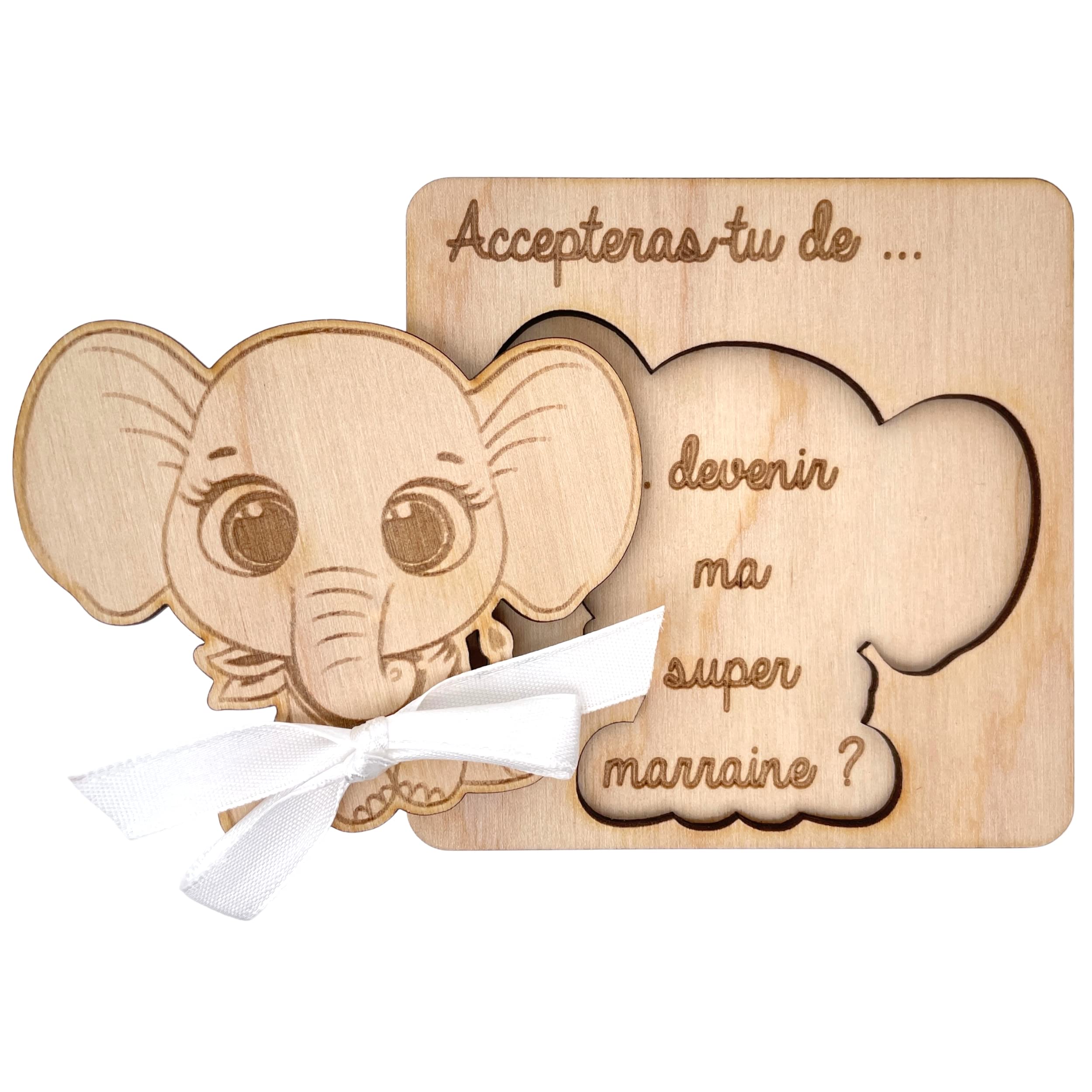 ERNESTINE - Pregnancy Announcement Card - PARENT (Elephant)