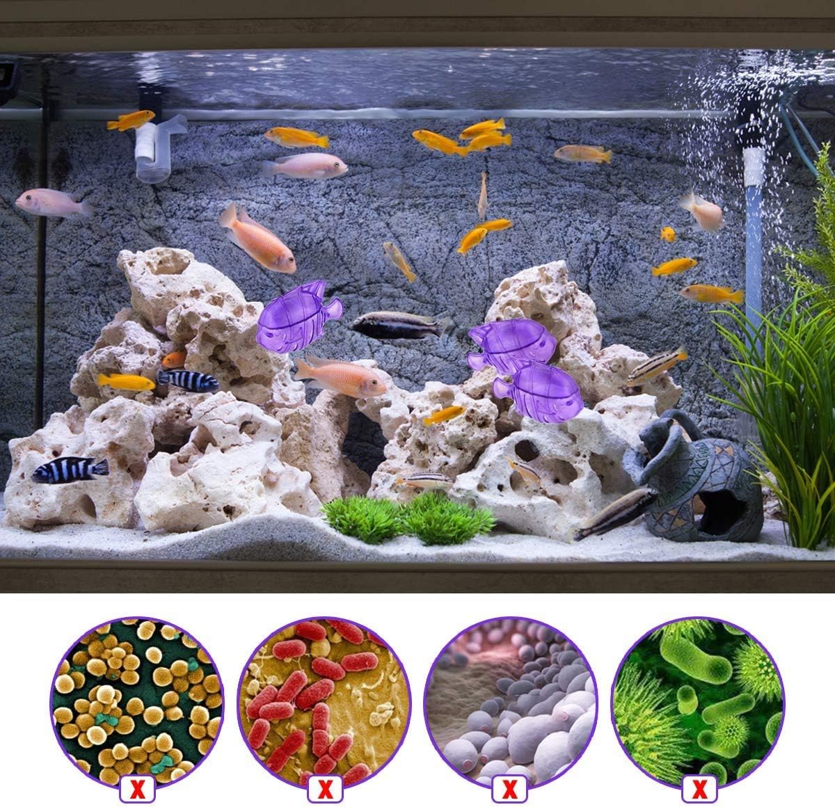 Overlord Humidifier Cleaner, 12 Pack Universal Humidifiers Cleaner Fish, Keep Humidifier's Water Clean, Compatible with Protec Kaz PC1F, Drop Droplet Adorable Warm and Cool Mist Humidifiers Fish Tank: Home & Kitchen