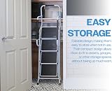 Aidapt 4 Step Ladder with Dual Handrails Folding Space Saver Non-Slip view 6