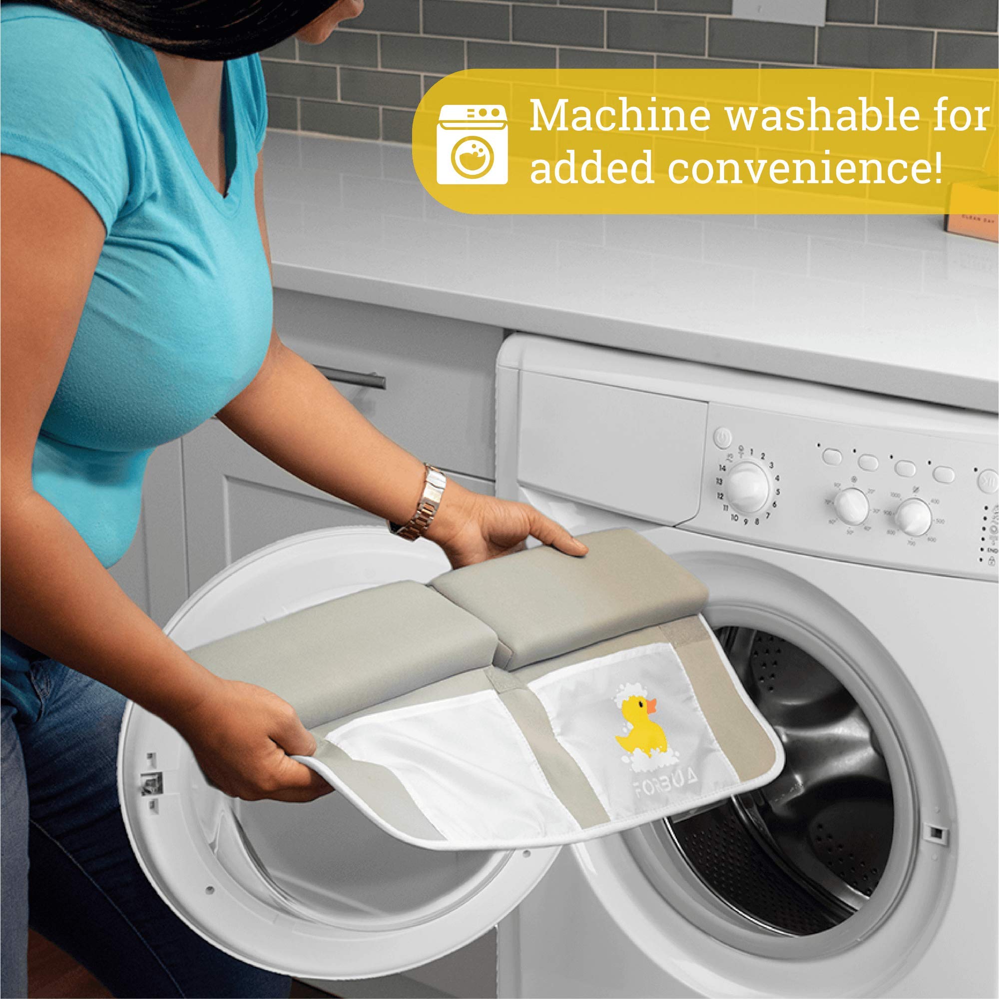 Bath Kneeler with Elbow Pad Rest Set for Extra Comfort and Support - Bath Kneeler and Elbow Rest Reduces Pain on Knees and Elbows - Bath Kneeling Pad with Non-Slip Base, 4 Large Toy Organizer Pockets