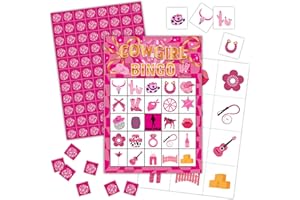 BSNZZIO Cowgirl Bingo Games, 24 Players Bingo Cards, Cowgirl Party Activities for Family Friends, Birthday Gifts for Women Ladies, Bingo Supplies Cowgirl Bachelorette Party Supplies -06