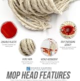 TDBS Red Cotton Mop Heads Replacement, 12 PY, Self Threading Socket, Pack of 10 view 2