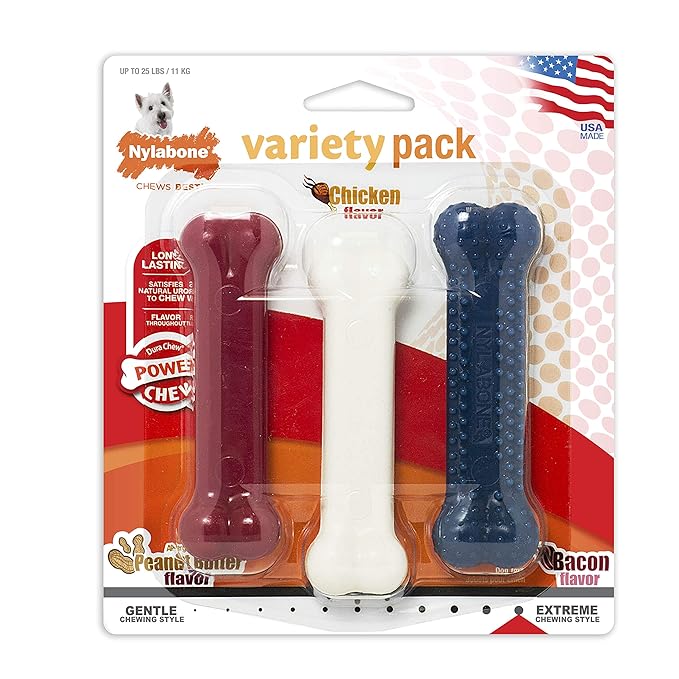 title=Nylabone Dura Chew Confezione Tripla Cane mastica per Cani con Estrema Chewing