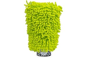 Chemical Guys MIC493 Chenille Premium Scratch-Free Microfiber Wash Mitt, Lime Green, 9.6" x 2.3" x 7"