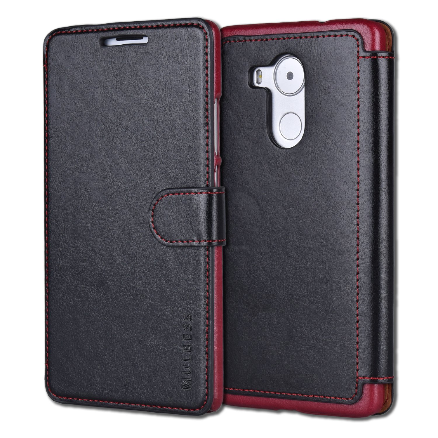 Huawei Mate 8 Case,Mulbess Pu Leather Flip Case Cover For Huawei Mate 8,Black