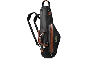 TianChunyue Alto Saxophone Case - Waterproof Oxford Cloth Double Zipper Design Double Shoulder Straps Portable Alto Saxophone Carrying Saxophone Case