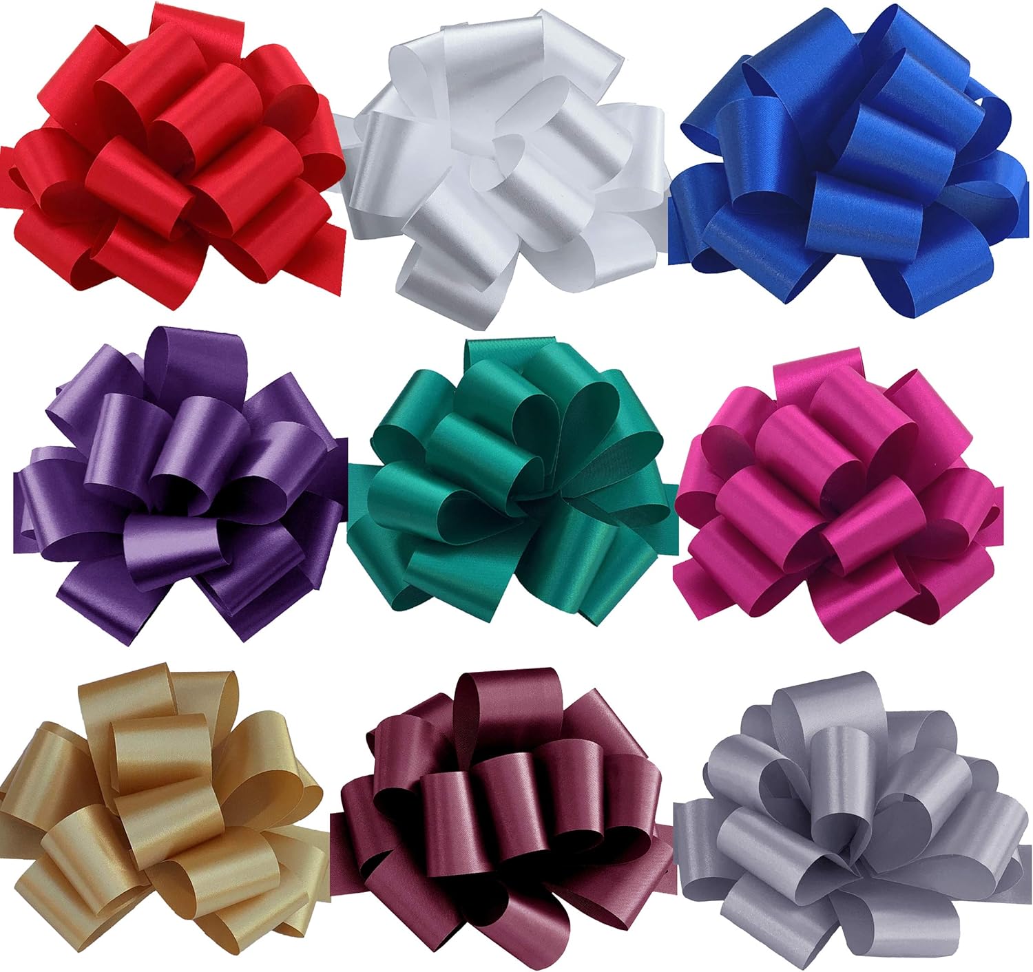 Christmas Gift Wrap Pull Bows - 5 