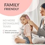 marQus Detangling Hair Brush Women Men BioPlastic Peach view 4