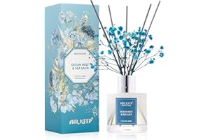 Airkeep Reed Diffuser Set/Ocean Mist&Sea Salt/6.76 fl oz(200ml)/1 Pack/Home & Office Decor Aromatherapy Diffuser Oil Gift Set