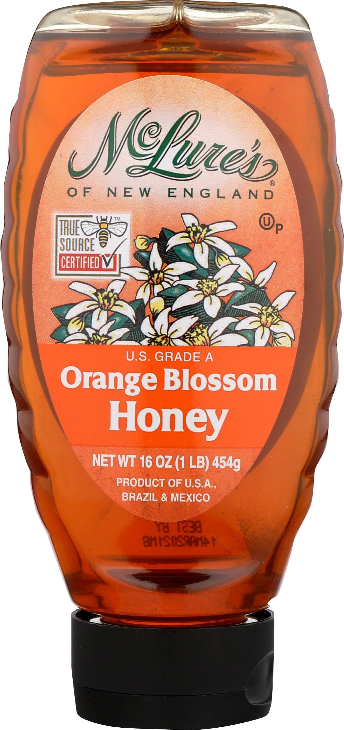 Mclures Honey, Honey Orange Blossom, 16 Ounce