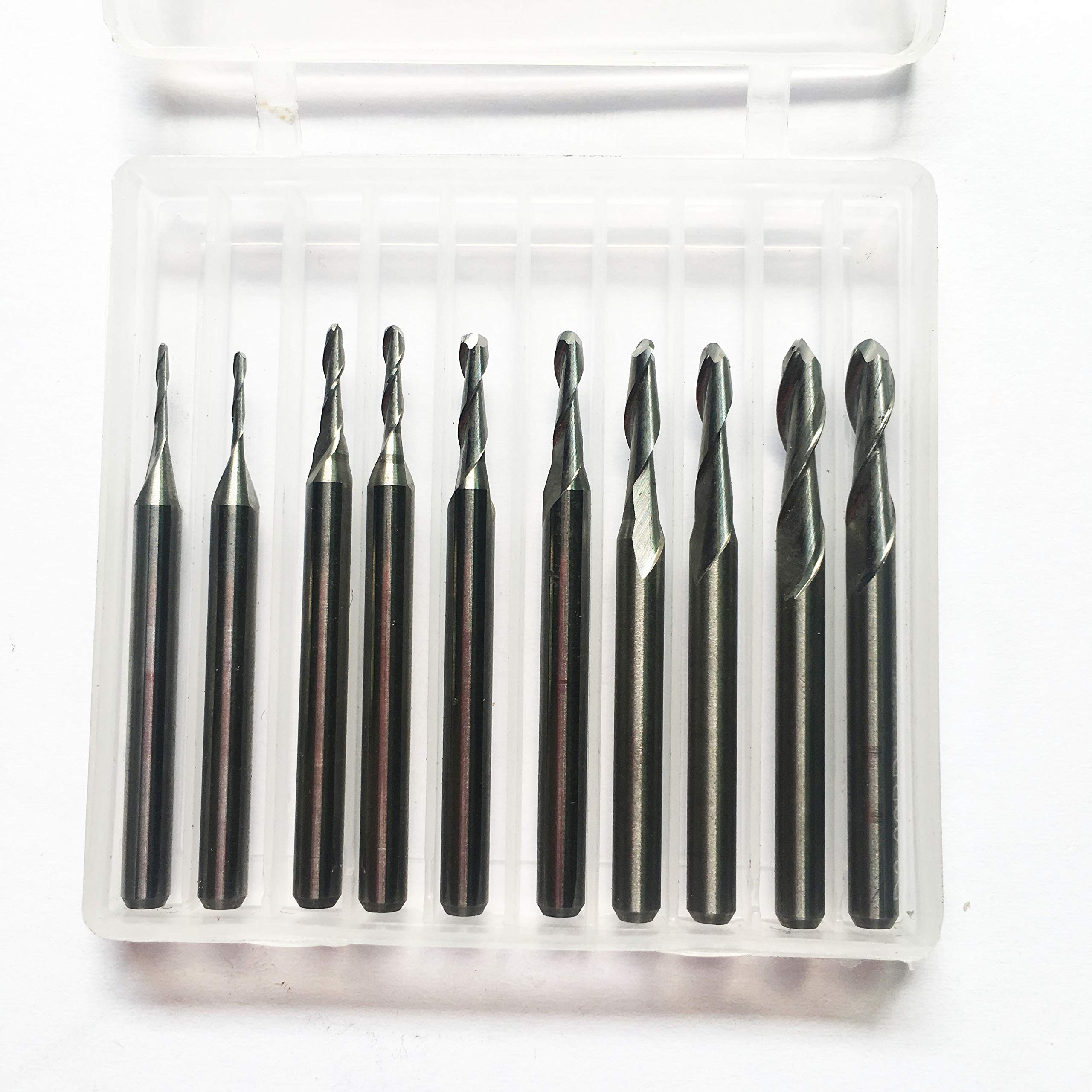 YIYATOO 20pcs 10° 15° 20° 30° 3.175mm Carbide PCB Engraving Bits CNC