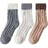 fauson Fuzzy Socks for Women - 5 Pairs Slipper Socks for Women, Soft & Cozy Slipper Sock for Winter Home and Sleeping