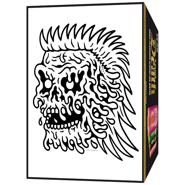 LIQUID DEATH SODA-FLAVORED SPARKLING WATER – MODERN VARIETY, LESS SUGAR*, HUGE FLAVOR, NO CAFFEINE, NO ARTIFICIAL SWEETENERS, 4 FLAVORS: LIME, ORANGE, STRAWBERRY, PIÑA KILLADA 12 FL OZ (PACK OF 12)