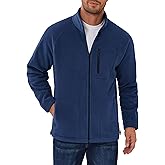COOFANDY Men's Fleece Jackets Full Zip Raglan Long Sleeve Lightweight Casual Outdoor Warm Jacket Coat with Pockets