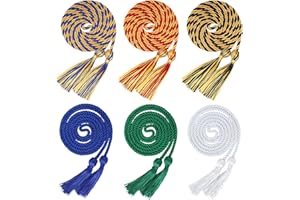 Yookat 6 Pieces Graduation Cords Honor Cords Graduation Cord with Tassels for Students Decorations (Color 1)