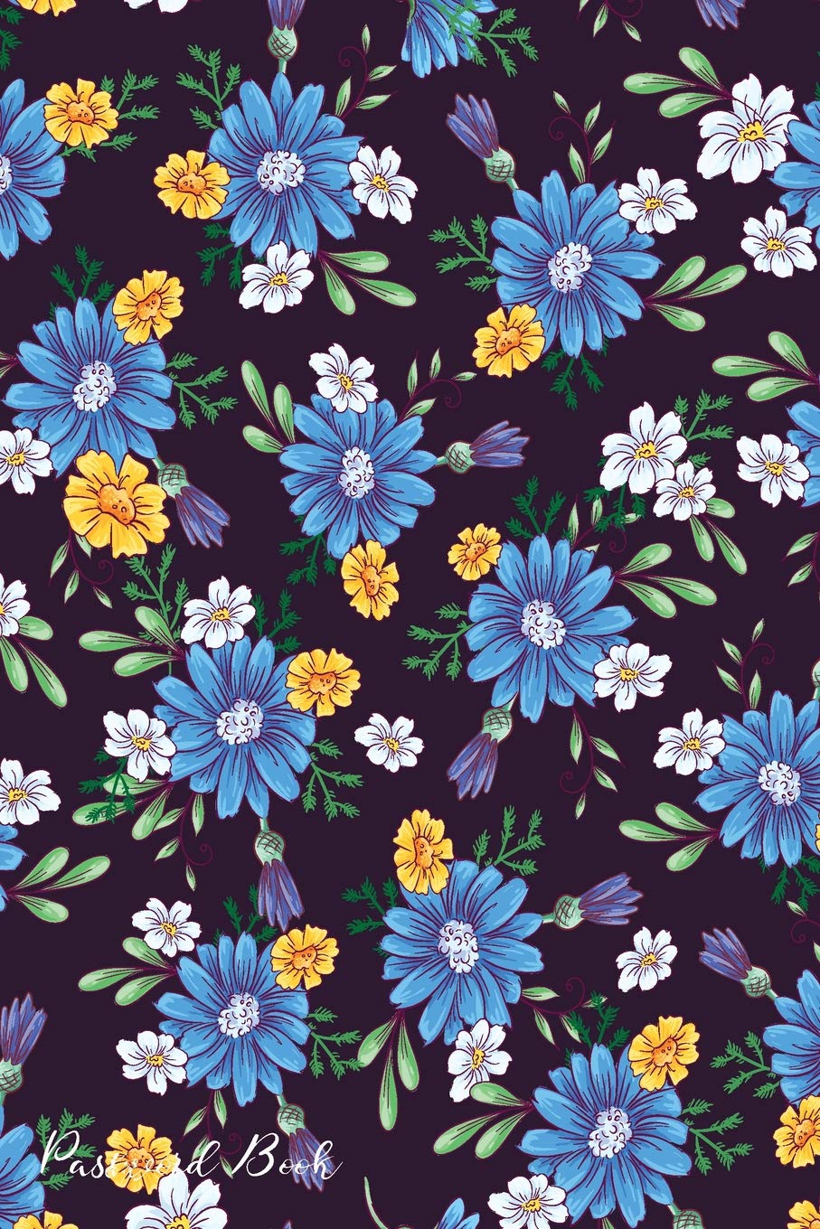 Password Book: Include Alphabetical Index With Wild Flowers Hand Drawing Pattern