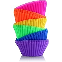 New Star Foodservice 44270 Reusable Silicone Baking Cups and Cupcake Liners