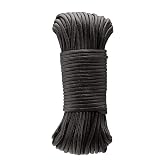 Amazon Basics 550 Type III Paracord, 7-Strand Core, High Strength for Hiking, Camping, Crafting, Bracelets, Lanyards, 5/32 Inch x 100 Foot (4mm x 30m), Black