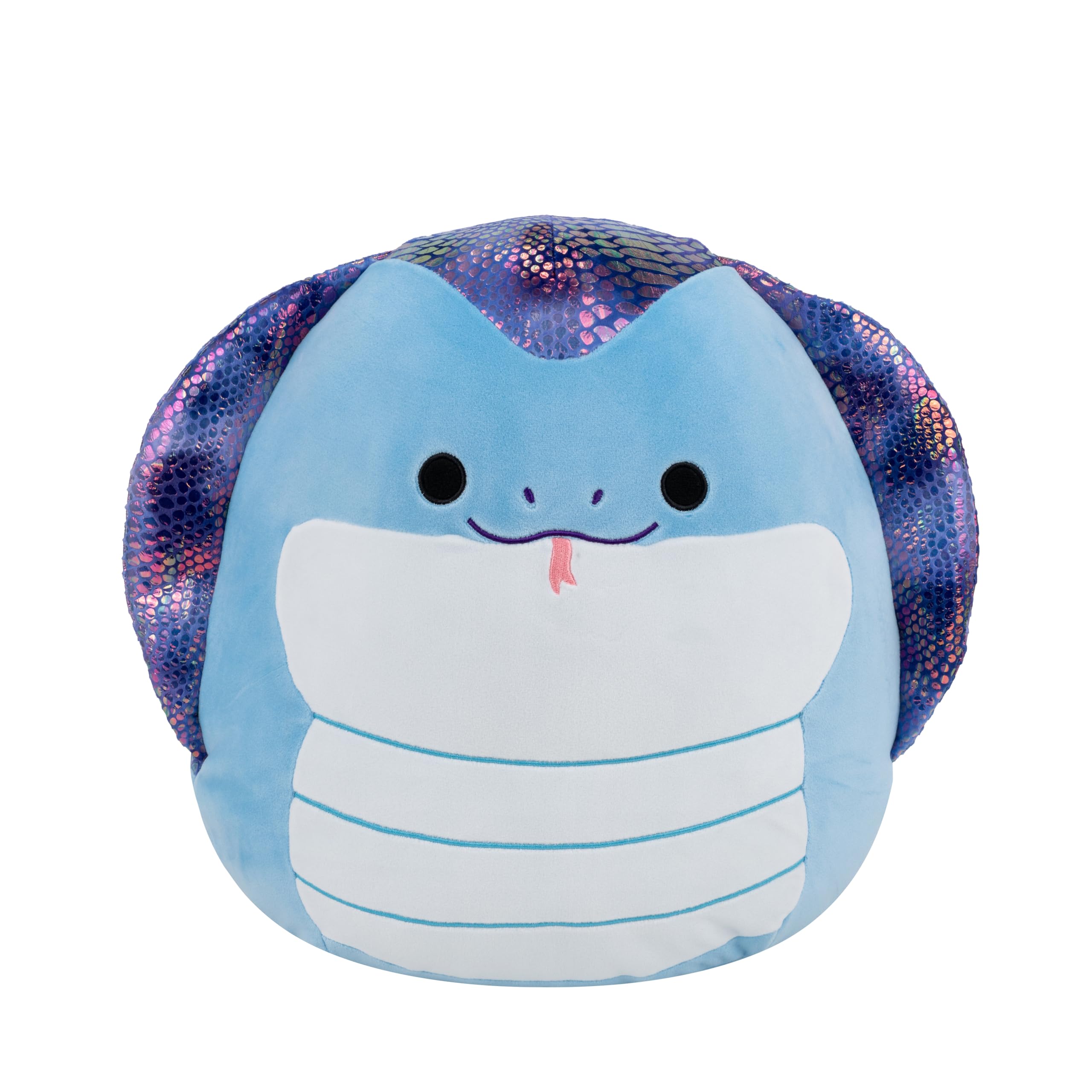Squishmallows Original 14in Suzmac The Blue Cobra with Iridescent Scale Back – Official Jazwares Plush (Large)