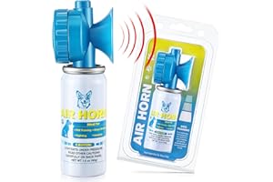 HappyAlley Air Horn, 1.4 oz 120 dB Loud Air Horns for Safety, for Coyotes and Aggressive Dog, Stops Attacking Fighting Barking Chasing, Effective Training Tool & Outdoor Safety Alarm, Blue(1 Pack)