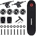FREEDARE Skateboard 5"/5.25" Trucks and 52mm/54mm/60mm Wheels Set, whth Bearings, Tool, Riser Pads, Hardware Kit