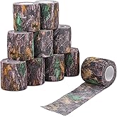 DROK 4/10 Roll Camo Tape Wrap, Camouflage Self-Adhesive Camo Stick Bandage for Outdoor Sports Climbing Camping, 2/3in x 14.76ft for Range Finder Camera Flashlight Bicycle