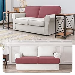 CHUN YI 2 Piece Stretch Couch T Cushion Covers Or