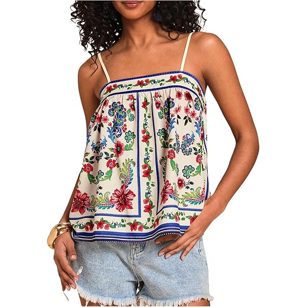 Haut à Bretelles Imprimé Floral - Yoins - Taille 10-12 - Violet (neuf Sans étiquette)