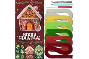 Halandar Beginner's Paper Quilling Kits 13 pcs Quilling Paper Tools and Supplies with 6 Colors 54cm Quilling Strips for Paper Art Craft Lovers, DIY Handcraft Quilling Set 0.5cm