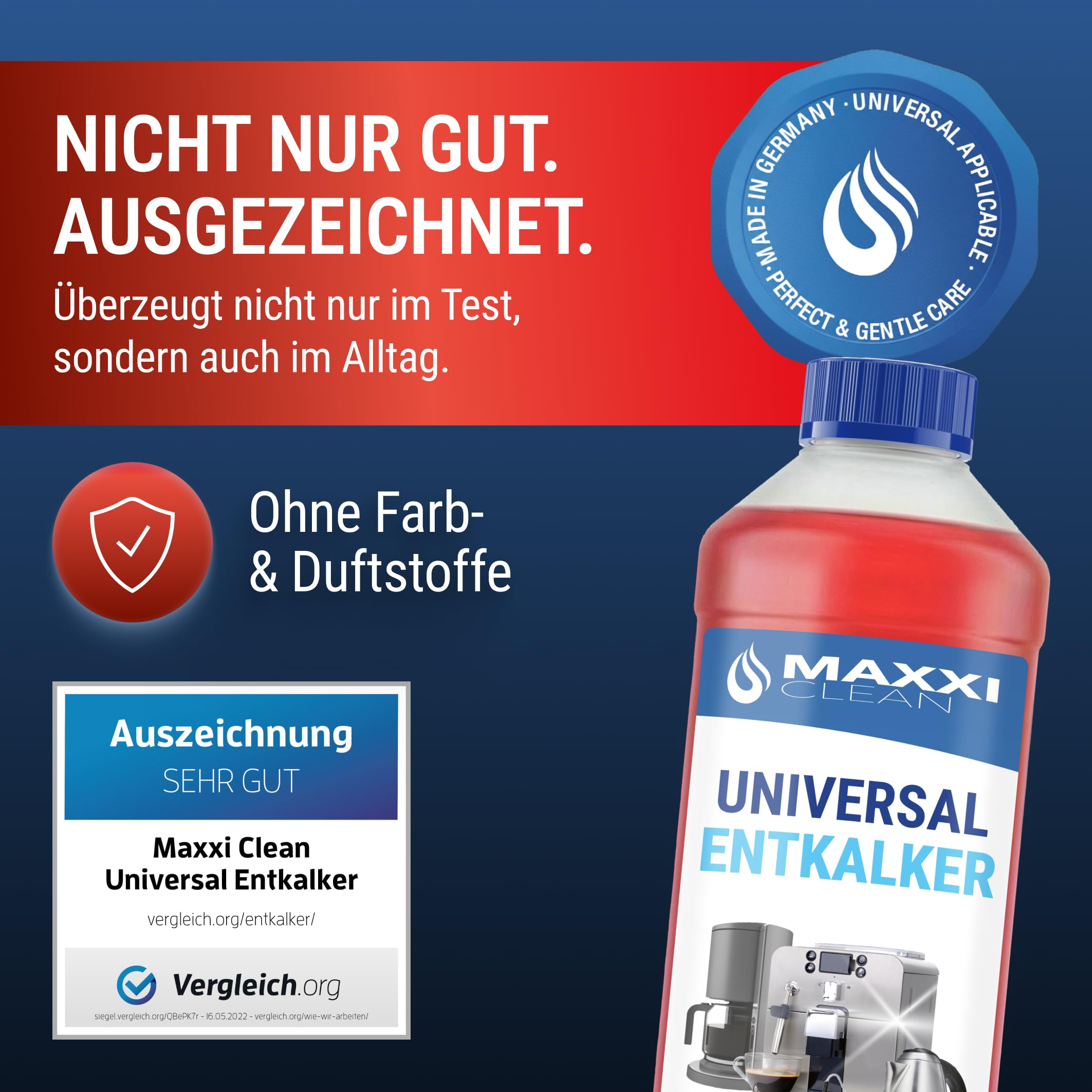 Maxxi Clean | 1x 750 ml Universal Entkalker Konzentrat für Kaffeemaschinen & Kaffeevollautomaten aller Typen | für 6 Entkalkungsvorgänge | universelle Gerätereinigung gegen Kalk und Verschmutzungen 5