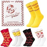 Stranger Things 5-Pack Socks for Women, Teens, Size 6–11, Cotton Blend, Soft, Breathable Ladies Socks, Character Designs, Gifts for Women