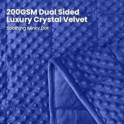 Wemore Minky Dot Weighted Blanket for Adults Queen