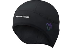 HASAGEI Winter Thermal Skull Cap for Men Windproof Helmet Liner with Full Ear Coverage & Eyewear Slots, Cycling Motorcycle