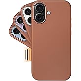 LONLI Classic | Gold-Rated Leather - European Genuine Vele Leather Case for iPhone 17 - [Built-in Camera Control and Compatible with Magsafe] - Brown