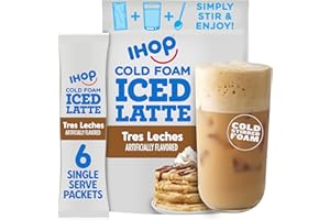 IHOP Tres Leches Iced Latte with Cold Foam Instant Coffee Beverage Mix (6 Packets)
