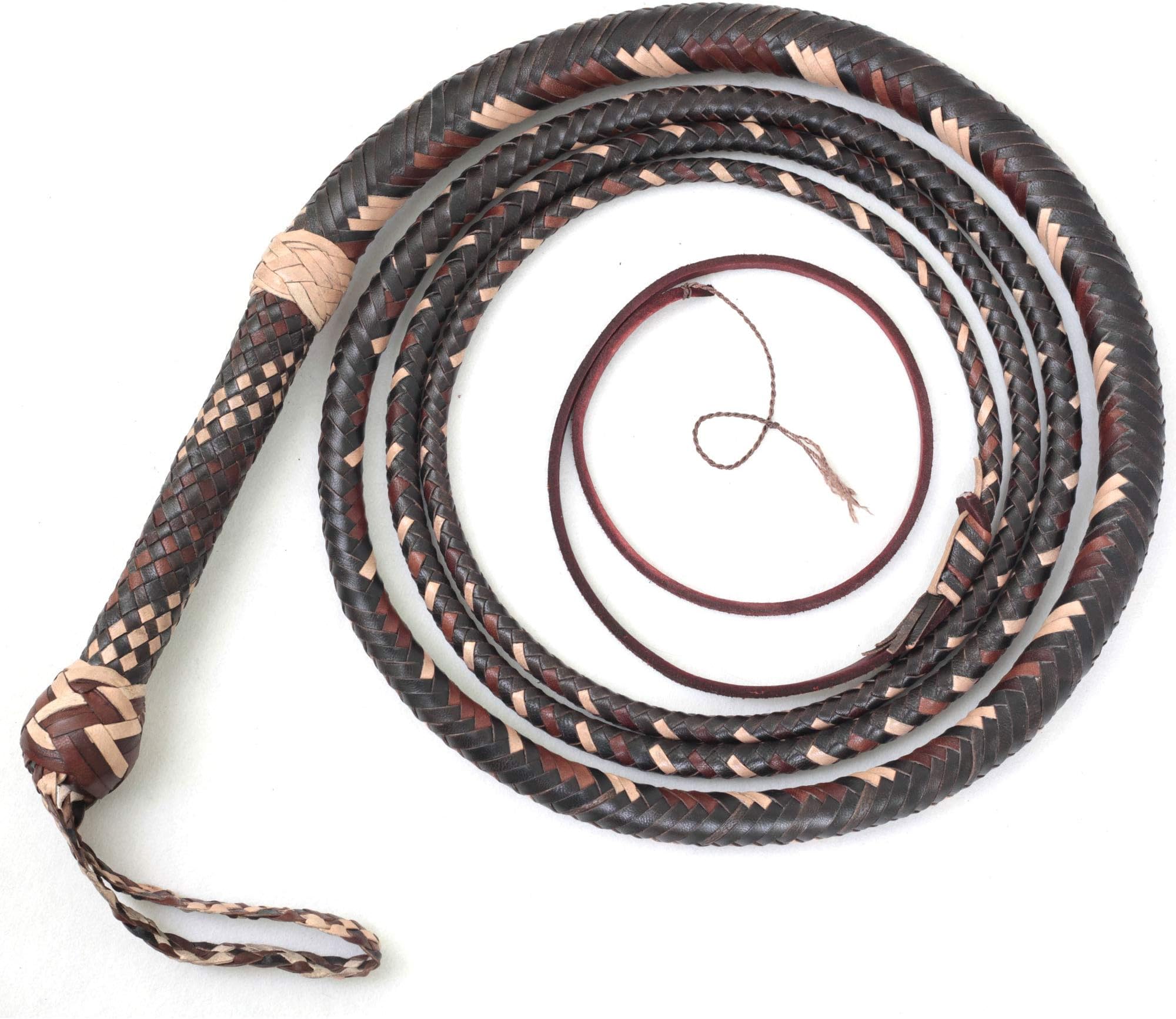 Western Crafts Cowhide Leather Bull Whip 16 Foot Long 16 Plait Indiana Jones Style Whip