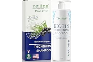 Paisle Botanics Biotin Thickening Shampoo – Natural Volumizing Formula for Fine or Thinning Hair and Fuller Looking Volume – Sulfate & Paraben Free, Color Safe for Women and Men – 8 fl oz