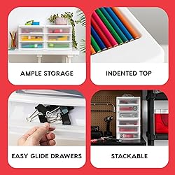IRIS USA Medium 3-Drawer Desktop Organizer with