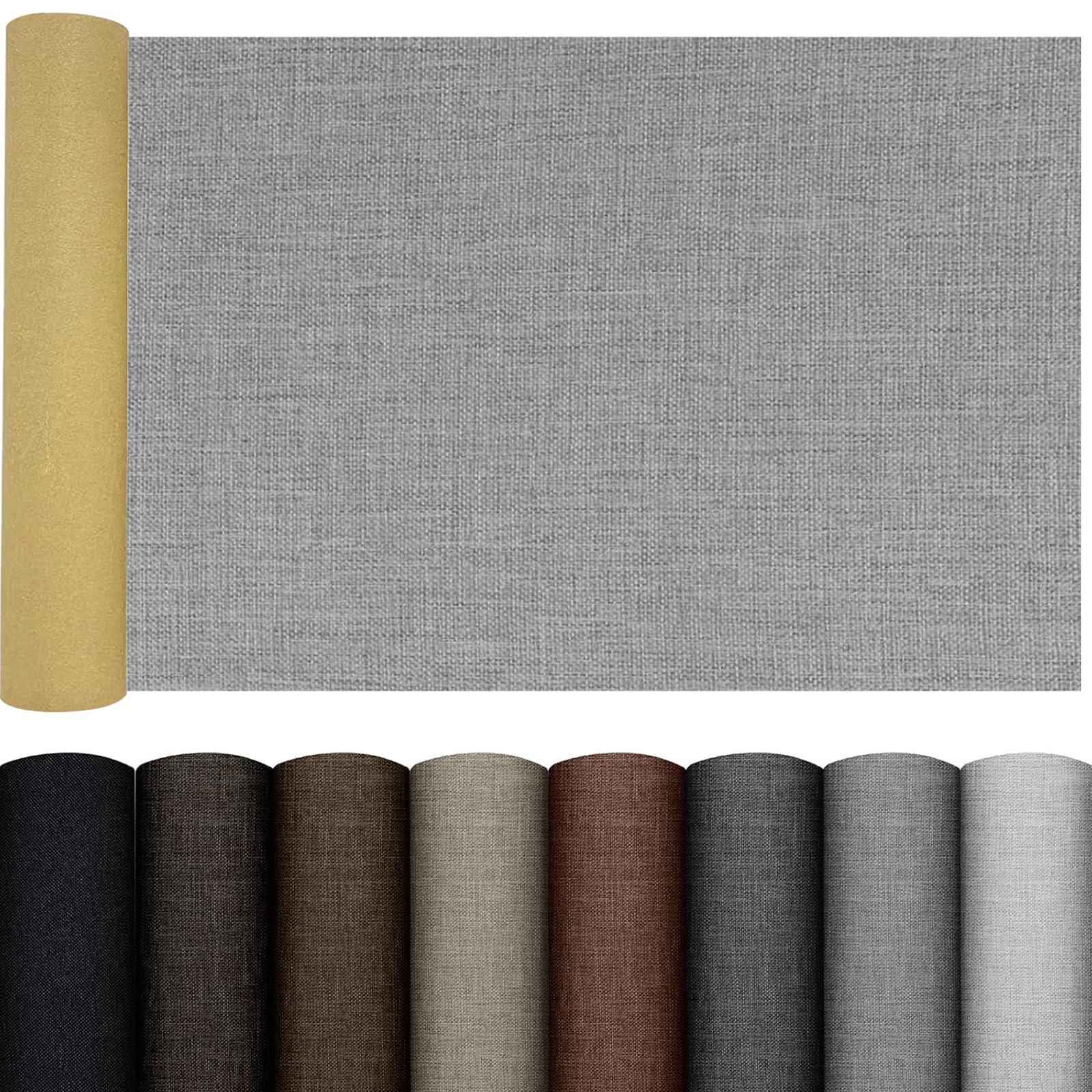 Photo 1 of PXBBZDQ Linen Repair Patch Large 16x40 Inches Self-Adhesive Fabric Patch for Furniture and Sofa, Couch Patch (Light Gray, 16x40)