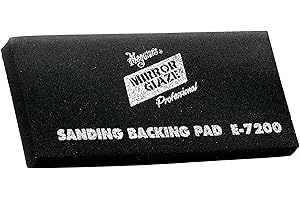 Meguiar's Professional High-Tech Backing Pad E7200 - Backing Pad for use with Automotive Sandpaper for Professional Sanding, Wrap Sand Paper Around Backing Pad for Consistent Sanding, 1 Backing Pad
