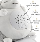 Soreli Baby Sleep Aid Grey Soother Newborn Gift Music Light Projection Voice view 2