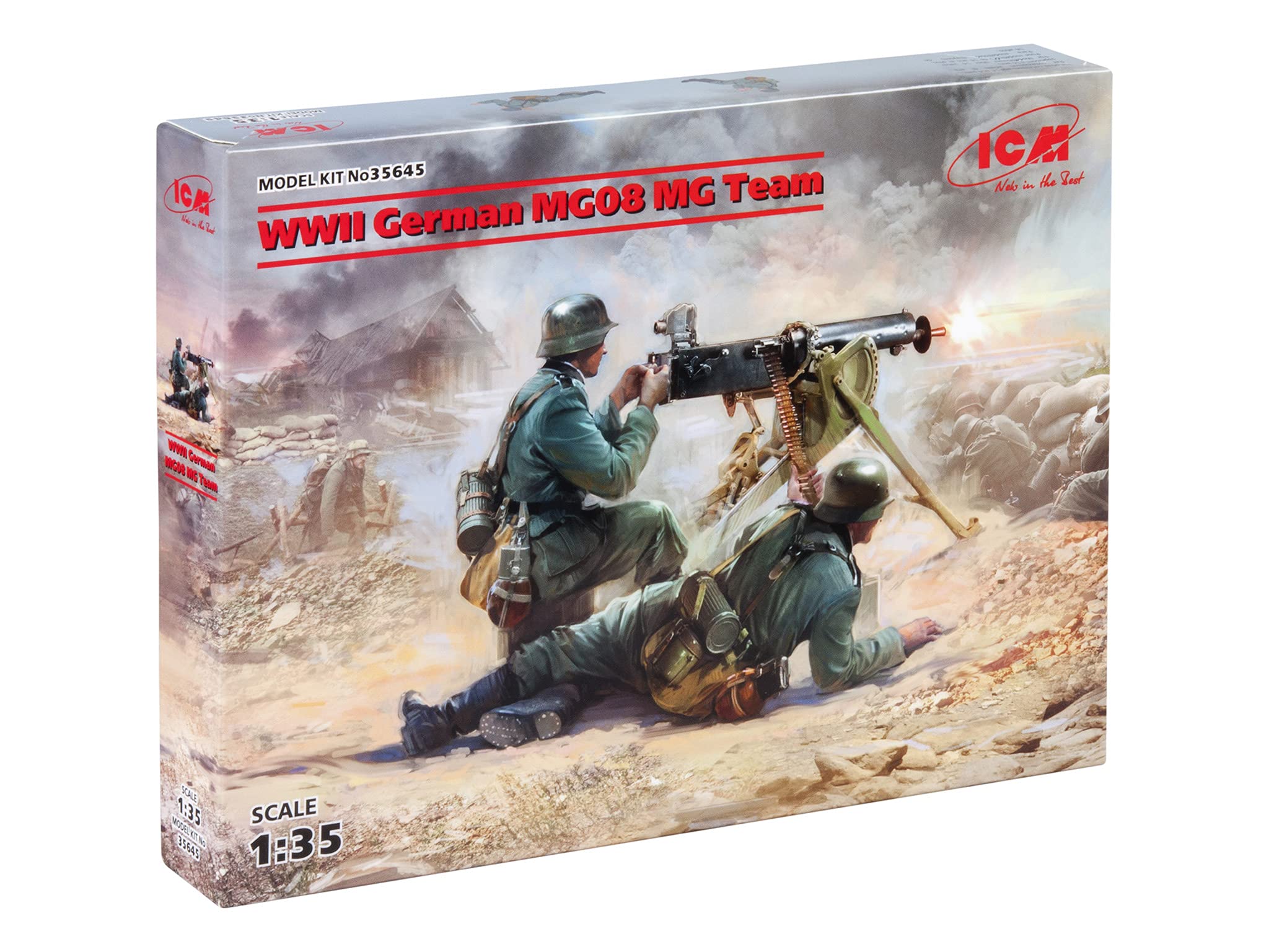 ICM 1:35 - WWII German MG08 MG Team 2 Figs