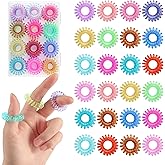 Yeetec 24 Pack Sensory Rings Fidget Toys, Finger Fidget Rings, Silent Stress Reducer Ring, Finger Sensory Toy for Stress Reli