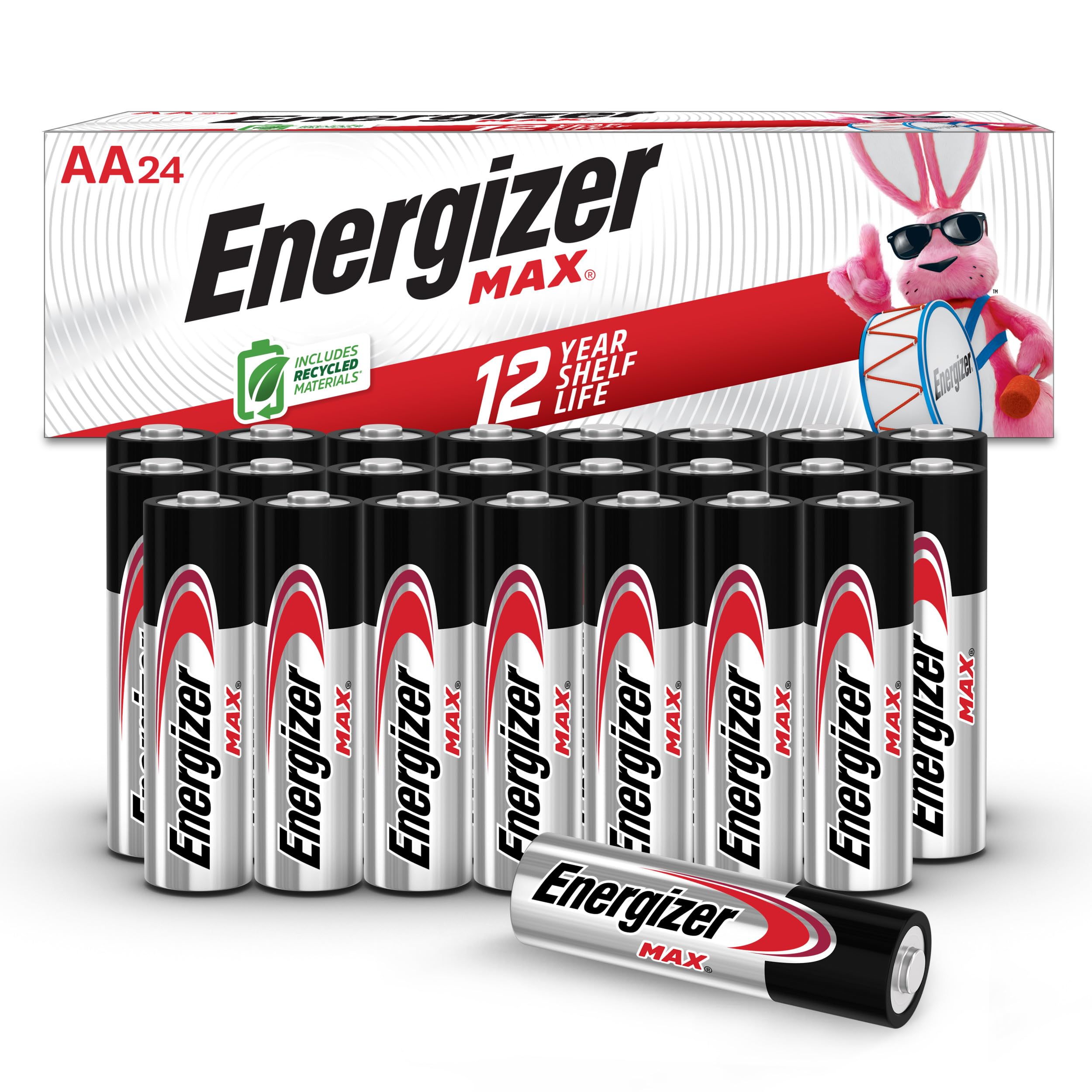 Photo 1 of Energizer AA Batteries, MAX Double A Battery Alkaline, 24 Count
