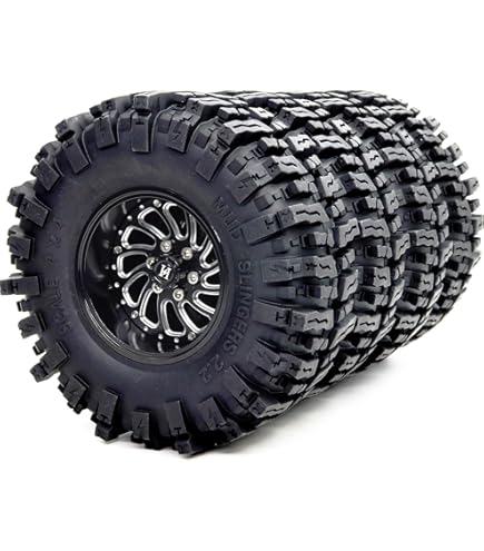 Amazon.com: HOBBYSOUL 2.2 Mud Slingers Tires 124mm & 2.2 Beadlock