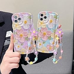 for iPhone 11 Pro Curly Wavy Case, Cute Colorful
