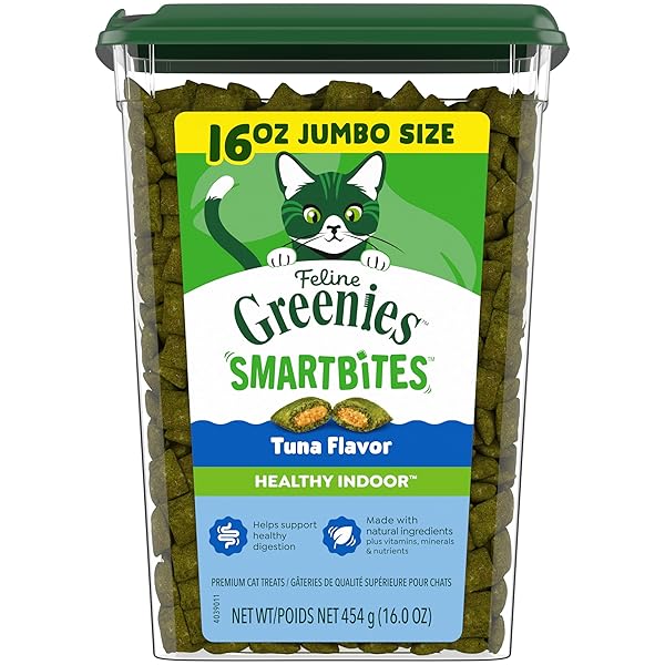 GREENIES FELINE SMARTBITES, CAT TREATS HEALTHY RECIPE, INDOOR...