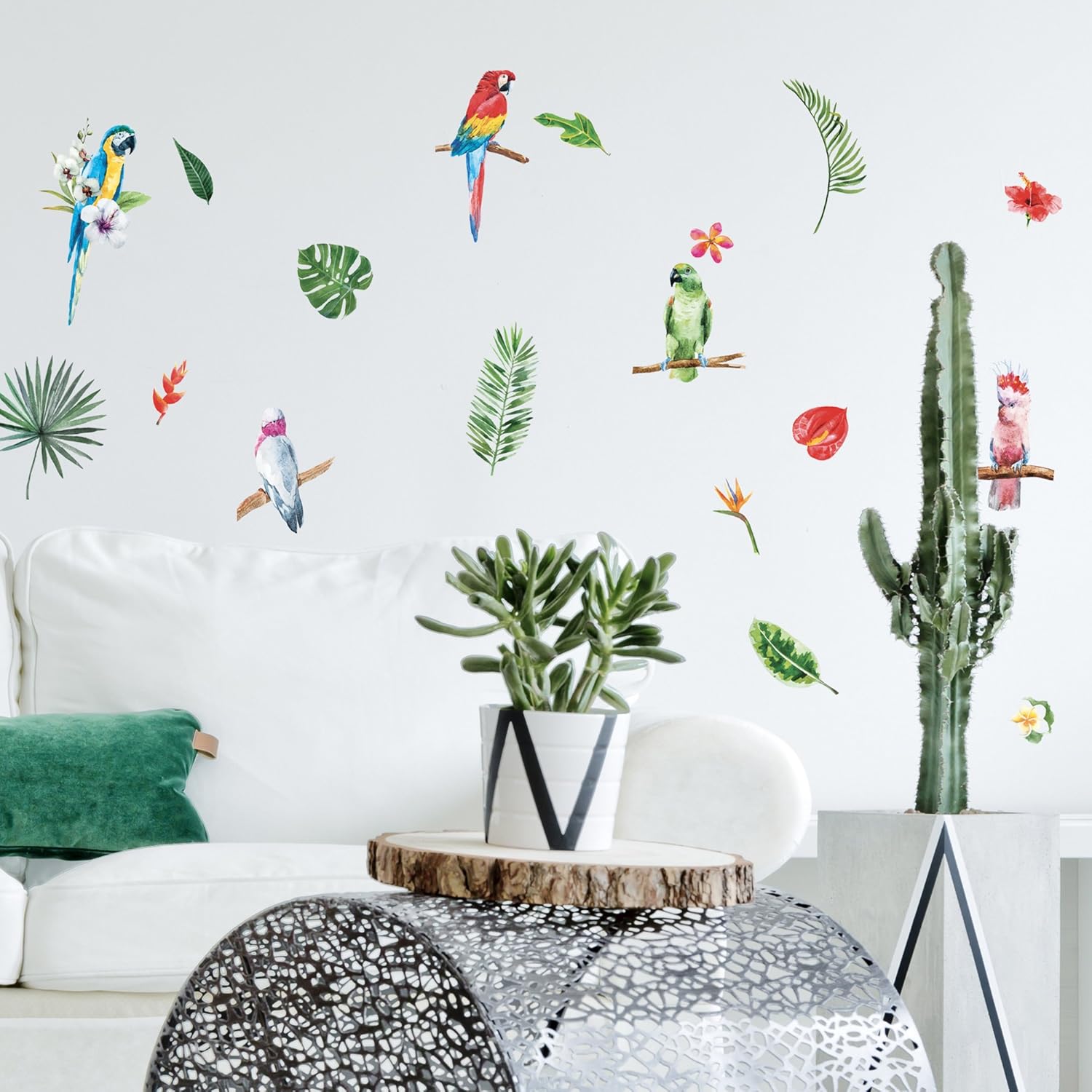PLAGE 157171 Wall Adhesive Size S - Tropical Nature (2 Sheets), Multicolour (21 x 29.7 cm) - Image 3