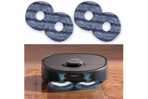 KOMPMP 4 PCS Mop Cloth Compatible with eufy X10 Pro Omni X9 Pro Robot Vacuums - Replacement Washable Soft Mopping Pad, Reusable eufy Vacuum Replacement Parts Accessories