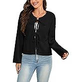 Bsubseach Striped Cropped Cardigan Sweater for Women Lightweight Jacket Trendy Fall Outfits Spring Clothes Sweatshirts